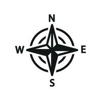 Compass icon embodies an iconic and dynamic aesthetic, perfect for visualizing outdoor activities, scouting, or wayfinding tools vector