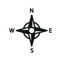Compass icon highlights a sophisticated and compact aesthetic, great for representing mapping, direction-finding, or expedition tools vector