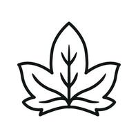 Leaf icon offers a harmonious and peaceful design, great for promoting relaxation, nature therapy, or green spaces vector