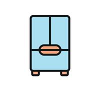 Refrigerator icon embodies a versatile and approachable design, great for illustrating home essentials, functional appliances, or sustainable solutions vector
