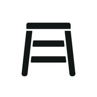 Stepladder icon features a compact and practical design, perfect for representing home improvement, DIY projects, or easy access to high spaces vector