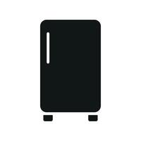 Refrigerator icon showcases a stylish and compact design, ideal for visualizing space-saving appliances, small kitchens, or mini fridges vector