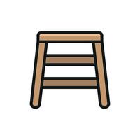 Stepladder icon showcases a sturdy and functional aesthetic, ideal for illustrating safety, tools, or home maintenance vector