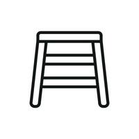 Stepladder icon embodies a simple and reliable style, great for visualizing tasks requiring elevation, storage, or professional workspaces vector