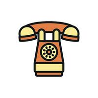 Telephone icon features a streamlined and iconic design, ideal for representing tech brands, user interfaces, or contact information vector