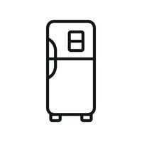 Refrigerator icon showcases a sleek and modern design, perfect for representing kitchen appliances, home essentials, or energy-efficient solutions vector