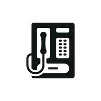 Telephone icon showcases a bold and dynamic design, ideal for visualizing emergency services, urgent calls, or rapid communication vector