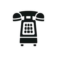 Telephone icon delivers a polished and versatile style, ideal for representing call centers, personal contact, or reliable connections vector