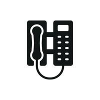Telephone icon embodies a minimalist and functional look, great for visualizing contact options, customer support, or tech services vector