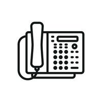 Telephone icon showcases a classic and timeless design, perfect for representing communication, customer service, or retro themes vector