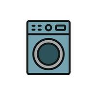 Washing machine icon features a practical and stylish design, perfect for promoting home improvement, appliance stores, or daily routines vector