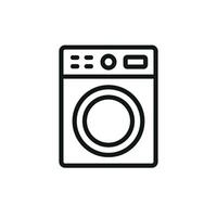 Washing machine icon delivers a polished and user-friendly aesthetic, ideal for illustrating convenience, innovation, or efficient cleaning vector