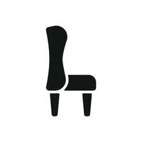 Wing chair icon features a refined and functional look, ideal for illustrating office lobbies, creative spaces, or welcoming interior vector