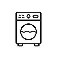 Washing machine icon highlights a modern and functional design, perfect for representing laundry services, home appliances, or cleaning solutions vector