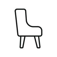 Wing chair icon embodies a stylish and functional design, great for visualizing lounge areas, home relaxation, or refined taste vector
