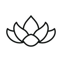 Lotus icon features a graceful and timeless aesthetic, great for symbolizing purity, tranquility, or natural harmony vector