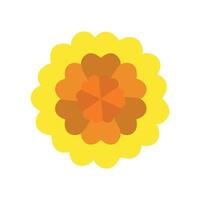 Marigold Icon features a charming and bold graphic, perfect for symbolizing vibrant beauty, warmth, and strength in branding for outdoor products vector