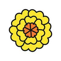 Marigold Icon offers a colorful and striking design, perfect for symbolizing optimism, energy, and positive vibes in fashion and lifestyle branding vector