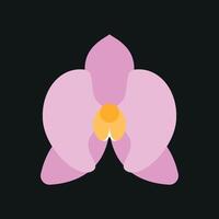 Orchid Icon features a delicate and refined design, perfect for symbolizing elegance, luxury, and exotic beauty in floral arrangements or wellness branding vector