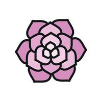 Peony Icon features a soft and elegant design, perfect for symbolizing beauty, romance, and grace in floral arrangements or wellness branding vector