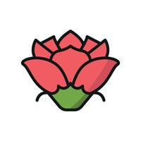 Rose Icon provides a simple and refined look, perfect for symbolizing purity, love, and grace in lifestyle or beauty-related branding vector
