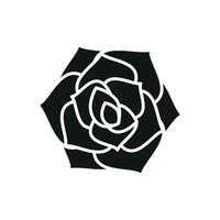 Rose Icon features a modern and sleek design, perfect for showcasing elegance, sophistication, and romantic charm in various campaigns vector