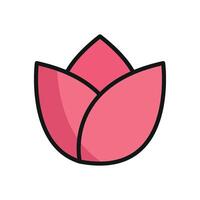Tulip Icon features a minimalistic yet striking design, ideal for branding related to flowers, nature, and luxury floral services vector