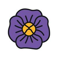 Violet Icon features a sleek and elegant design, ideal for representing floral beauty, luxury products, or artistic expression vector