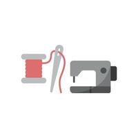 Sewing Machine and Needle and Thread Set Icon offers a dynamic and refined look, perfect for highlighting artisan tailoring vector