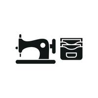 Sewing Machine and Wallet Set Icon features a sleek and stylish design, perfect for promoting handmade wallets, sewing tools, and artisan crafts vector