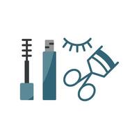 Mascara and Eyelash Curl Set Icon features a bold and professional look, perfect for promoting luxury makeup tools and premium beauty products vector