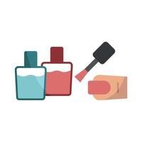 Nail Polish Bottle Set Icon features a refined and minimalistic design, perfect for showcasing elegant nail polish shades and beauty services vector