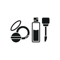 Powder Puff and Lipstick Icon is a vibrant and trendy graphic, ideal for beauty product promotions, makeup catalogs, and grooming platforms vector