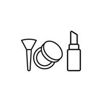 Powder Puff and Lipstick Icon is a stylish and practical graphic, ideal for makeup artists, beauty tutorials, and online beauty stores vector