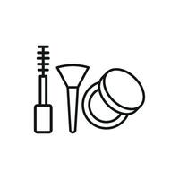 Powder Puff and Mascara Icon is a stylish and practical design, ideal for beauty tutorials, personal grooming tools, and cosmetic packaging vector