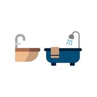 Sink and Bathtub Set Icon is a versatile and cozy design, perfect for home improvement platforms, DIY projects, and luxury bathroom solutions vector