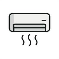 Air Conditioner Icon provides an intuitive and streamlined design, ideal for mobile apps, control panels, and smart home interfaces vector