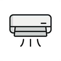 Air Conditioner Icon features a compact and efficient design, ideal for service businesses, product manuals, and home comfort-related projects vector