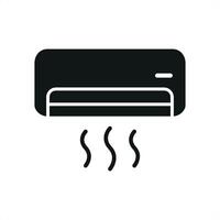 Air Conditioner Icon offers a clean and functional graphic, ideal for temperature control systems, home comfort solutions, and digital platforms vector