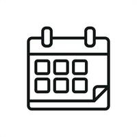 Calendar Icon offers a stylish and intuitive design, perfect for apps that help users track dates, appointments, and deadlines vector