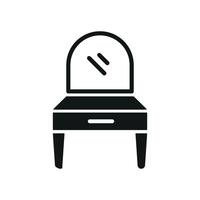 Dressing Table Icon is a graceful and charming design, perfect for both personal care routines and stylish home furnishings vector