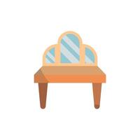 Dressing Table Icon provides an elegant and timeless design, ideal for home makeover apps and bedroom decor inspiration vector