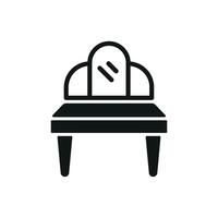 Dressing Table Icon is a versatile and trendy design, perfect for both modern and traditional bedroom decor vector