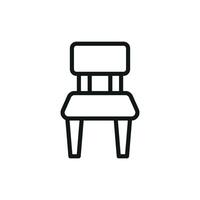 Chair Icon features a comfortable and stylish design perfect for any furniture-related branding vector