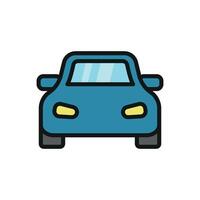 Car icon features a compact and versatile look, perfect for illustrating vehicles, city commuting, or parking apps vector
