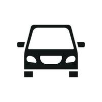 Car icon features a sleek and modern design, perfect for representing transportation, road trips, or vehicle-related services vector