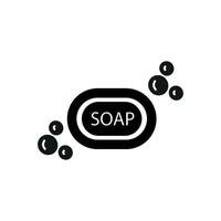 Soap icon features a clean and simple design, perfect for representing personal hygiene, bathroom essentials, or skincare products vector