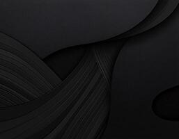 Abstract background design with black paper cutting technique that forms dynamic patterns photo