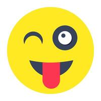 A unique design icon of tongue out face vector