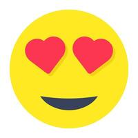 Trendy design icon of heart eyes face vector